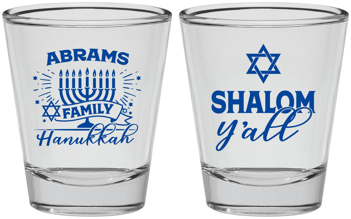 Personalized Hanukkah Shot Glasses - Shalom | 270014