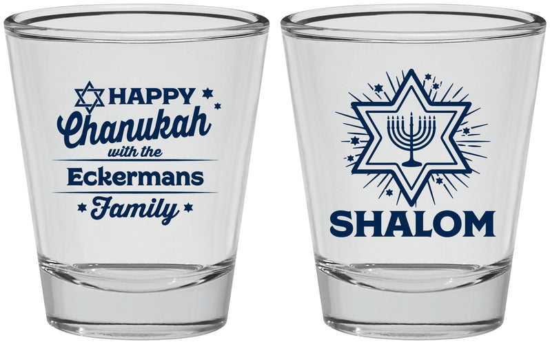 Personalized Hanukkah Shot Glasses - Shalom | 270015