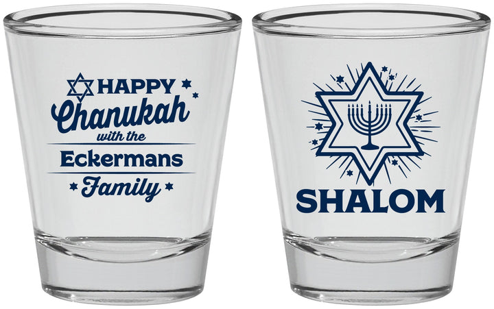 Personalized Hanukkah Shot Glasses - Shalom | 270015