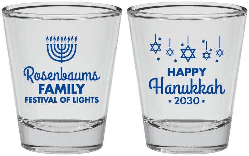 Personalized Hanukkah Shot Glasses - Menorah | 270016