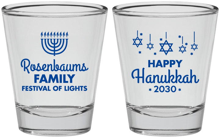 Personalized Hanukkah Shot Glasses - Menorah | 270016