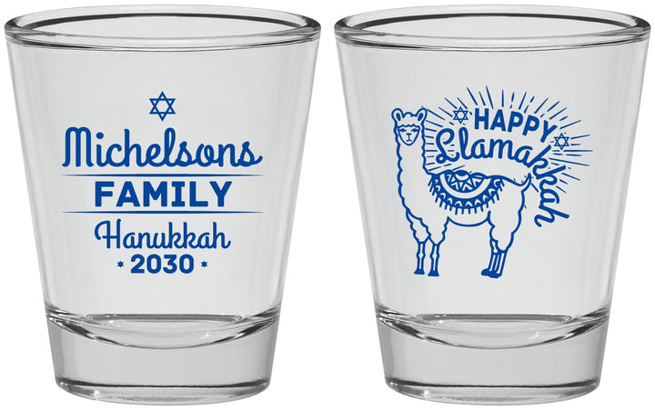 Personalized Hanukkah Shot Glasses - Llamakkah | 270017