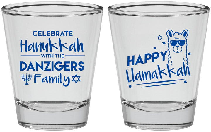 Personalized Hanukkah Shot Glasses - Llamakkah | 270018