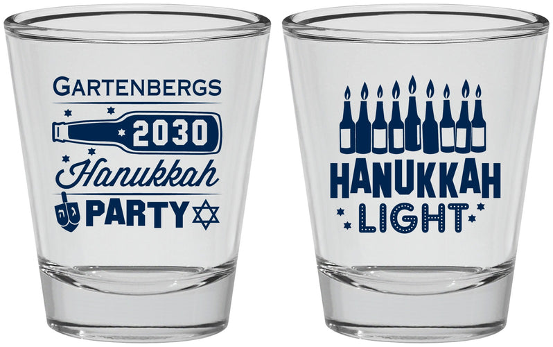 Personalized Hanukkah Shot Glasses - Menorah | 270027