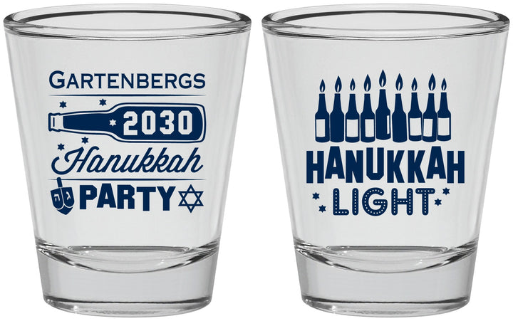 Personalized Hanukkah Shot Glasses - Menorah | 270027