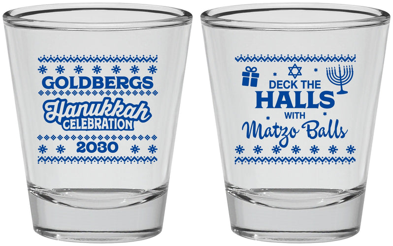 Personalized Hanukkah Shot Glasses - Matzo Balls | 270029