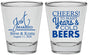 Personalized Wedding Shot Glasses - Cheers Years Cold Beers | 274
