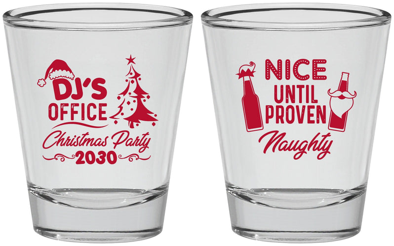 Personalized Christmas Shot Glasses - Naughty Or Nice | 280000