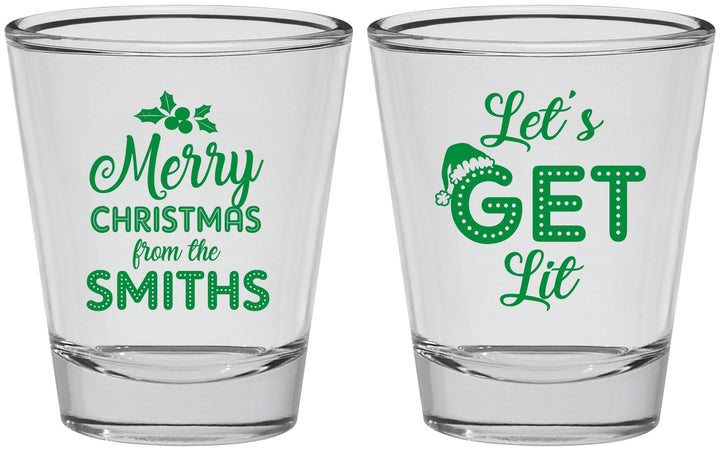 Personalized Christmas Shot Glasses - Lets Get Lit | 280001