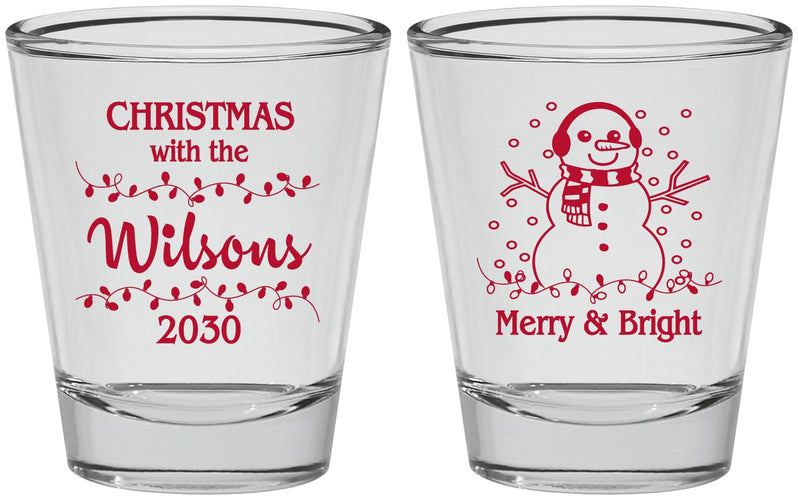 Personalized Christmas Shot Glasses - Snowman | 280002