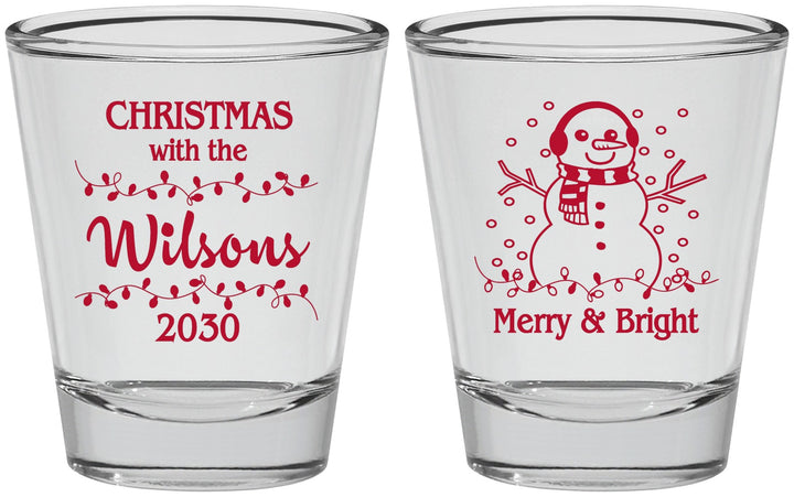 Personalized Christmas Shot Glasses - Snowman | 280002