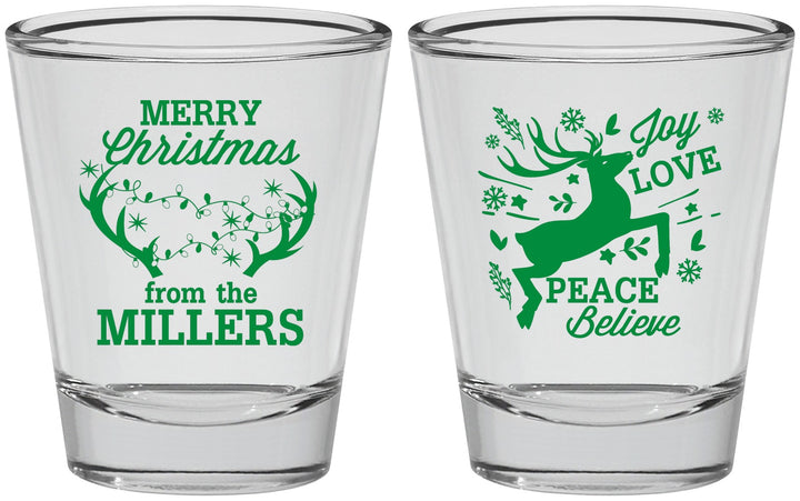 Personalized Christmas Shot Glasses - Reindeer | 280003