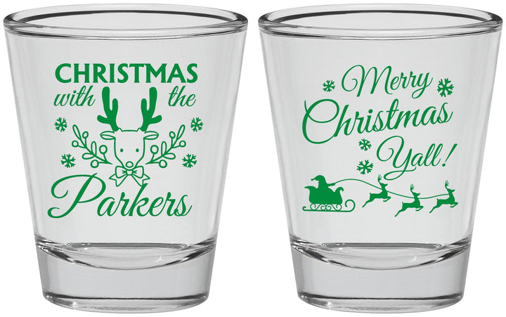 Personalized Christmas Shot Glasses - Reindeer | 280005