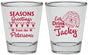 Personalized Christmas Shot Glasses - Eat Drink Be Jacky | 280016
