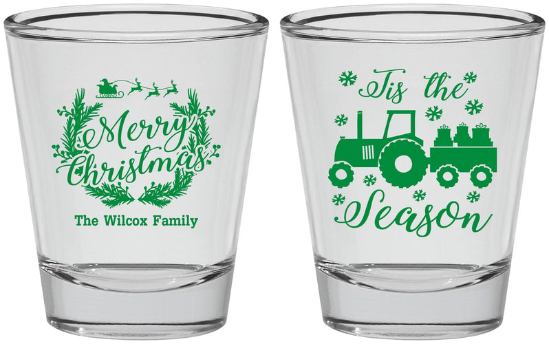 Personalized Christmas Shot Glasses - Til The Season | 280019