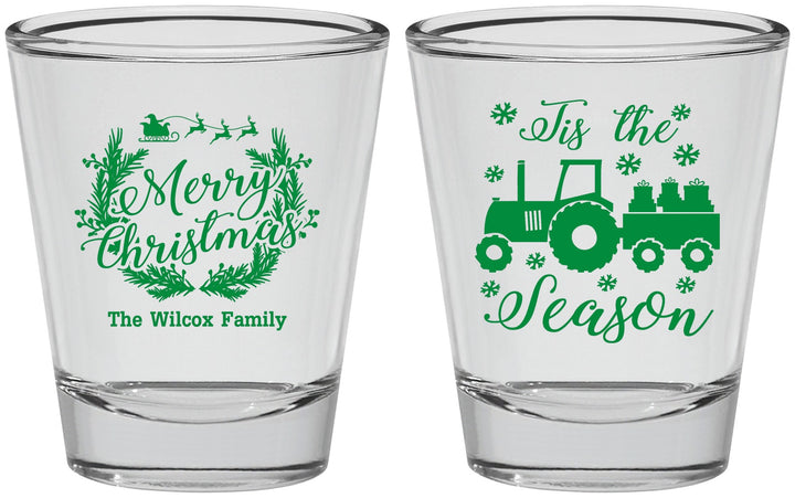 Personalized Christmas Shot Glasses - Til The Season | 280019