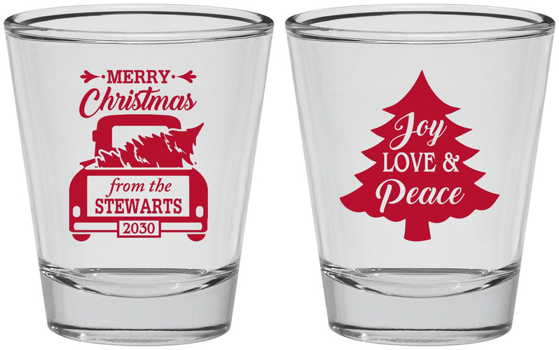 Personalized Christmas Shot Glasses - Christmas Tree | 280026