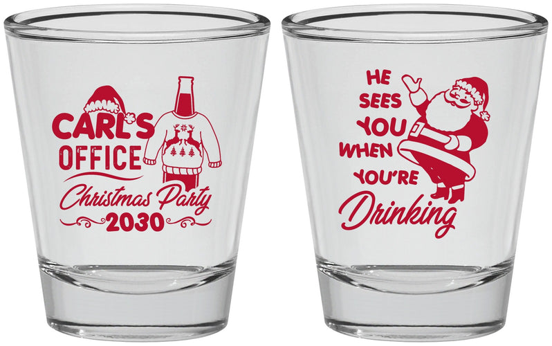 Personalized Christmas Shot Glasses - Santa Claus | 280028