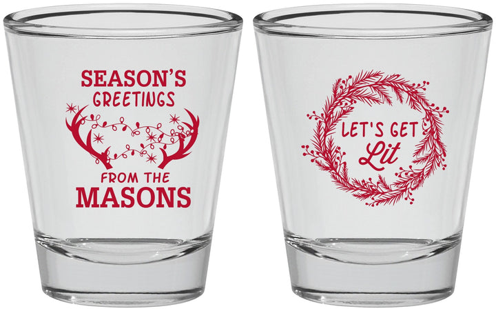 Personalized Christmas Shot Glasses - Lets Get Lit | 280032