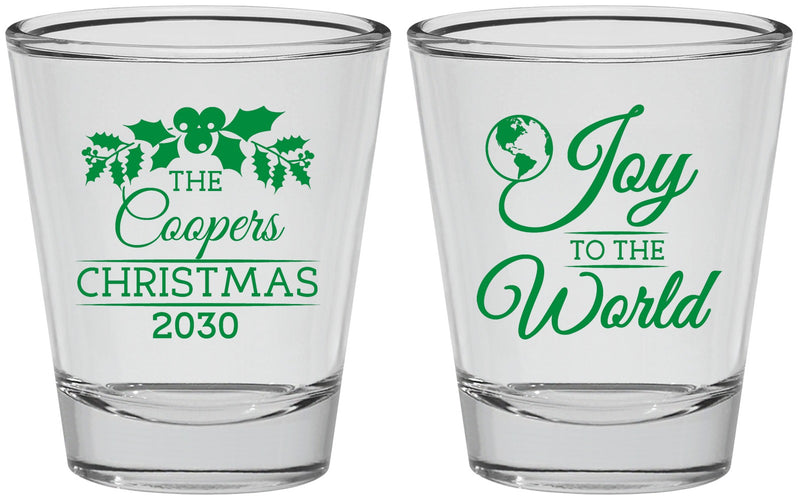 Personalized Christmas Shot Glasses - Joy To The World | 280035