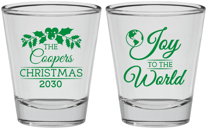 Personalized Christmas Shot Glasses - Joy To The World | 280035
