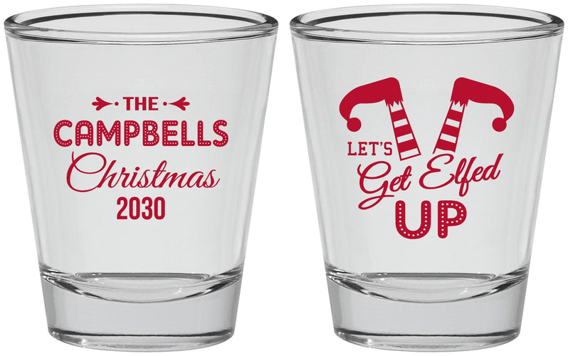 Personalized Christmas Shot Glasses - Lets Get Elfed Up | 280036