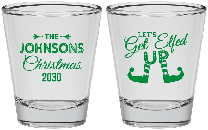 Personalized Christmas Shot Glasses - Lets Get Elfed Up | 280037