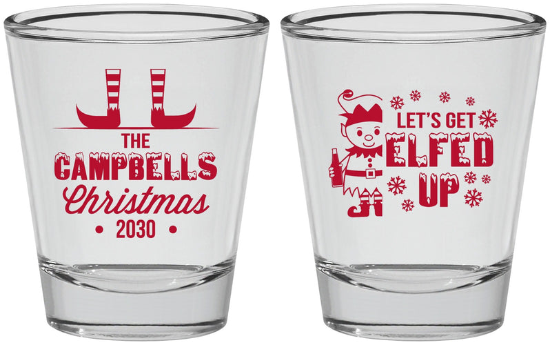 Personalized Christmas Shot Glasses - Lets Get Elfed Up | 280038