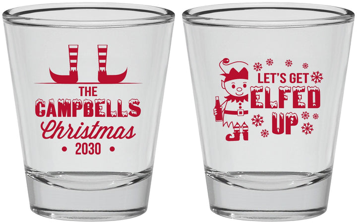 Personalized Christmas Shot Glasses - Lets Get Elfed Up | 280038