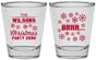Personalized Christmas Shot Glasses - Snowflakes | 280042