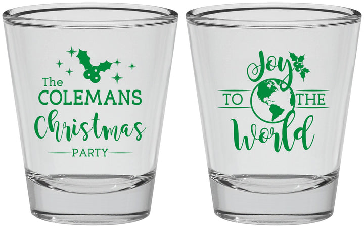 Personalized Christmas Shot Glasses - Joy To The World | 280045
