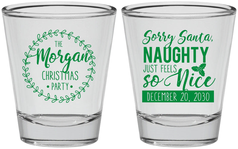 Personalized Christmas Shot Glasses - Naughty Or Nice | 280047