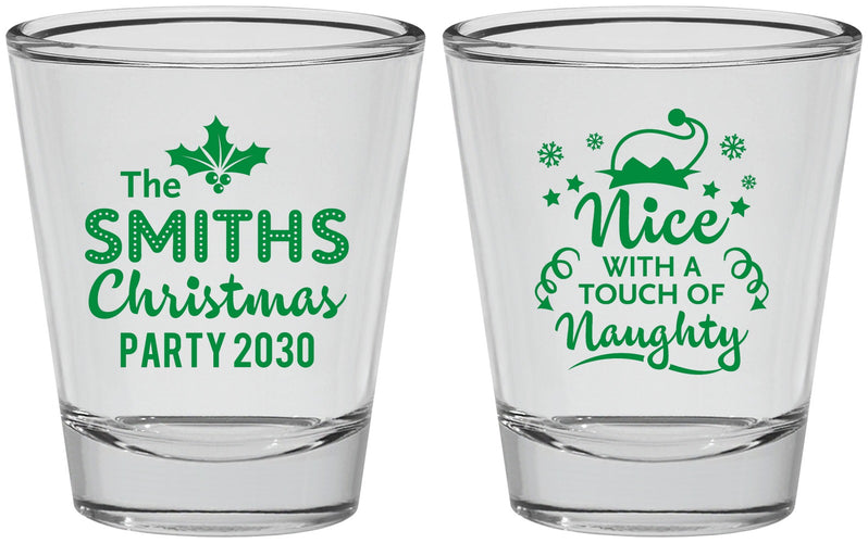 Personalized Christmas Shot Glasses - Touch Of Naughty | 280049