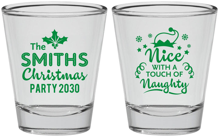 Personalized Christmas Shot Glasses - Touch Of Naughty | 280049