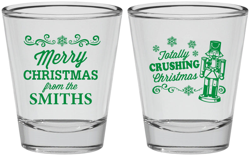 Personalized Christmas Shot Glasses - Snowflakes | 280053