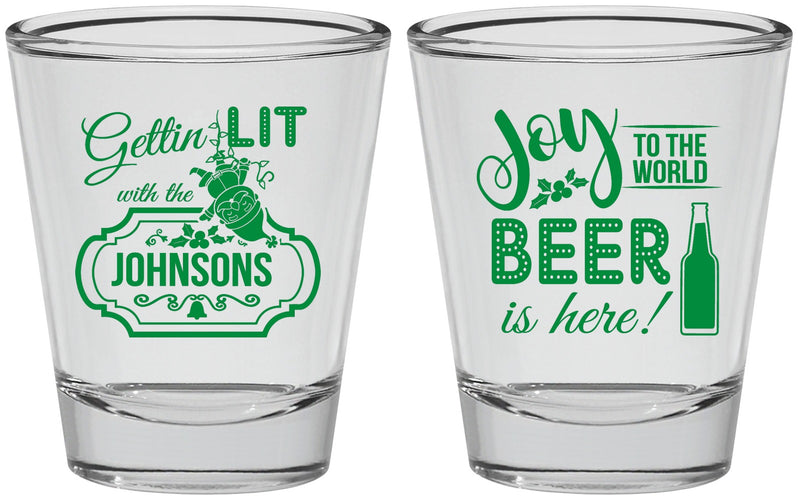 Personalized Christmas Shot Glasses - Wine | 280055
