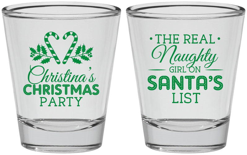 Personalized Christmas Shot Glasses - Naughty List | 280059