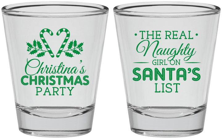 Personalized Christmas Shot Glasses - Naughty List | 280059