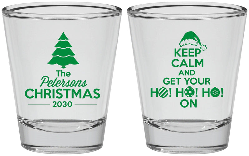 Personalized Christmas Shot Glasses - Ho Ho Ho | 280061