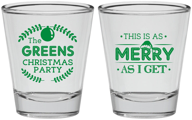 Personalized Christmas Shot Glasses - Merry As I Get | 280065