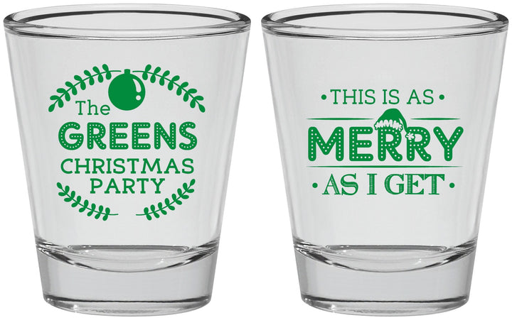 Personalized Christmas Shot Glasses - Merry As I Get | 280065