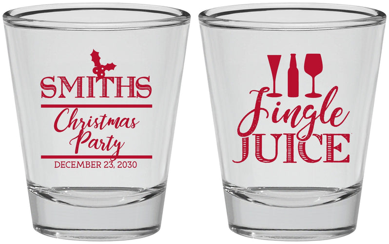 Personalized Christmas Shot Glasses - Jingle Juice | 280066