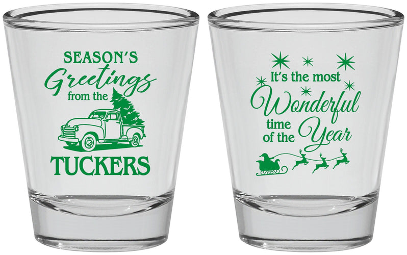 Personalized Christmas Shot Glasses - Season Greetings | 280071