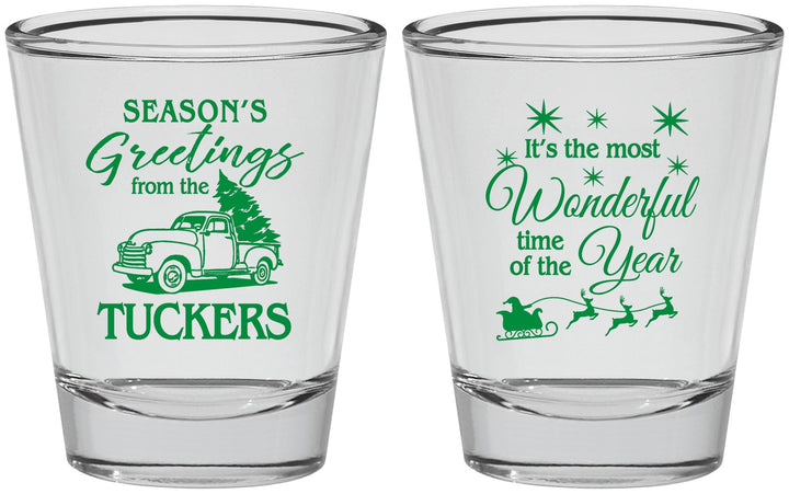 Personalized Christmas Shot Glasses - Season Greetings | 280071
