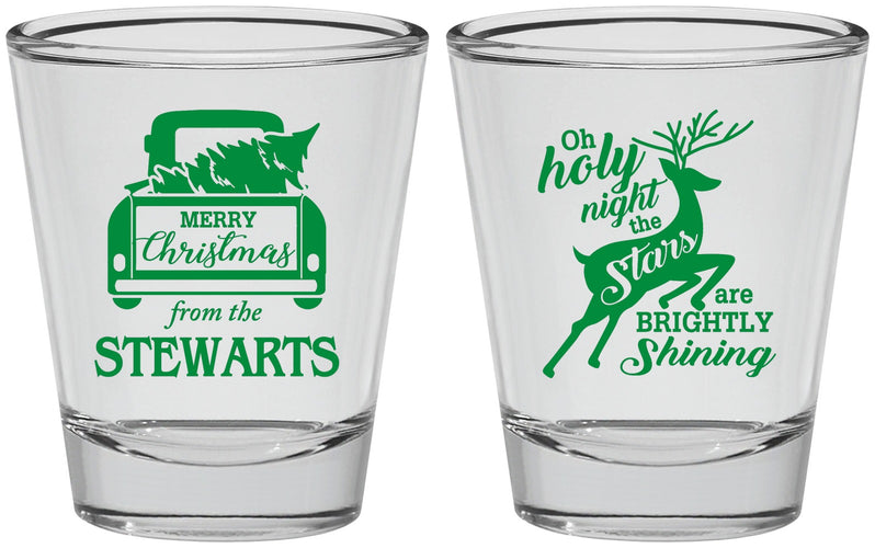 Personalized Christmas Shot Glasses - Tree | 280073