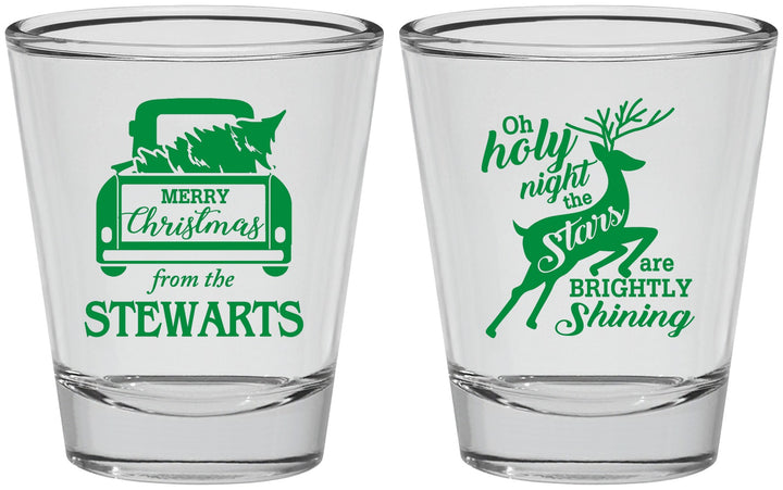 Personalized Christmas Shot Glasses - Tree | 280073