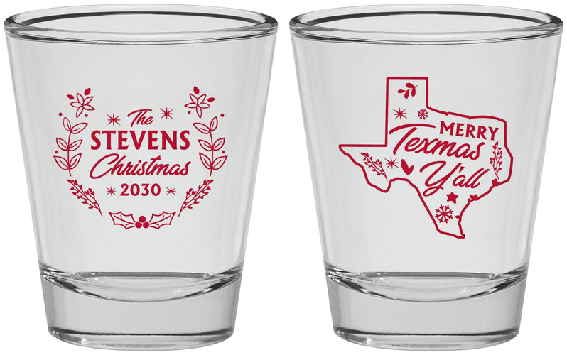 Personalized Christmas Shot Glasses - Texmas Yall | 280074