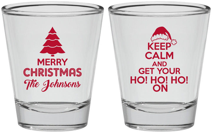 Personalized Christmas Shot Glasses - Ho Ho Ho | 280076