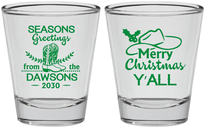 Personalized Christmas Shot Glasses - Texas | 280077