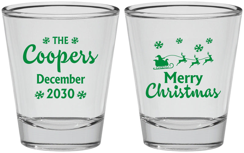 Personalized Christmas Shot Glasses - Santa Claus | 280079